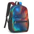 thumbnail image 2 of Colorful Starry Sky and Universe 17" School Backpacks for Teens,Waterproof Oxford Fabric,S-Shape Padded Straps for School,Travel,Hiking,Camping, 2 of 6