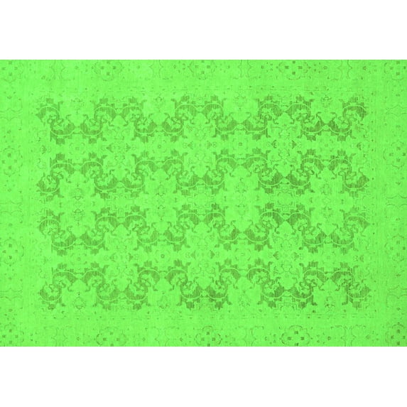 Ahgly Company Indoor Rectangle Abstract Green Modern Area Rugs, 8' x 12'