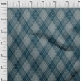 thumbnail image 3 of oneOone Cotton Silk Dark Teal Blue Fabric Check Sewing Fabric By The Yard Printed Diy Clothing Sewing Supplies 42 Inch Wide, 3 of 5