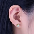 thumbnail image 4 of Jewelrypalace Marquise Halo 1ct Cushion Cut Genuine Sky Blue Topaz Cubic Zirconia CZ Stud Earrings 925 Sterling Silver Gold Plated, 4 of 6