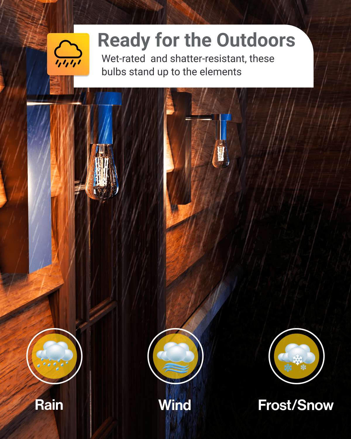 Sunco 4 Pack Dusk to Dawn Light Bulbs LED Edison 3000K Warm White, CRI90 7W Equivalent 60W, Vintage Style ST64 Extra Bright Automatic Bulb, 800 Lumens, E26 Base, Light Sensing Outdoor UL