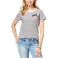 thumbnail image 1 of Bow & Drape T-Shirt Graphique Over It pour Femmes, Noir, Moyen, 1 of 1