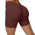 thumbnail image 2 of Baqcunre Shorts For Women V Back Scrunch Butt Shorts Workout Gym Leggings For Comfy Butt Lifting Gym Shorts Women Workout Leggings For Women Yoga Pants Women Coffee XS-XL, 2 of 5