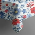 thumbnail image 5 of Pioneer Flower Floral Print Pattern Square Tablecloth,Waterproof Square Table Cover,Wipeable Spillproof Washable Table Cover for Home Kitchen Party Decor 52"x52"(132x132cm), 5 of 6