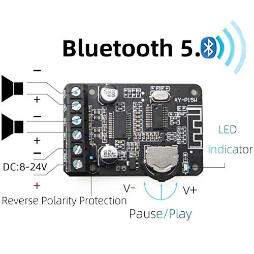 Placa amplificadora de audio DAMGOO con BT 5.0, 10W 15W 20W 2.0 Módulo