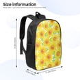 thumbnail image 2 of Uemuo Sunflowers2 Printed Durable 17-inch Student Backpack - Lightweight, Waterproof, Adjustable Straps, Ideal for School, Work, Travel, 2 of 5