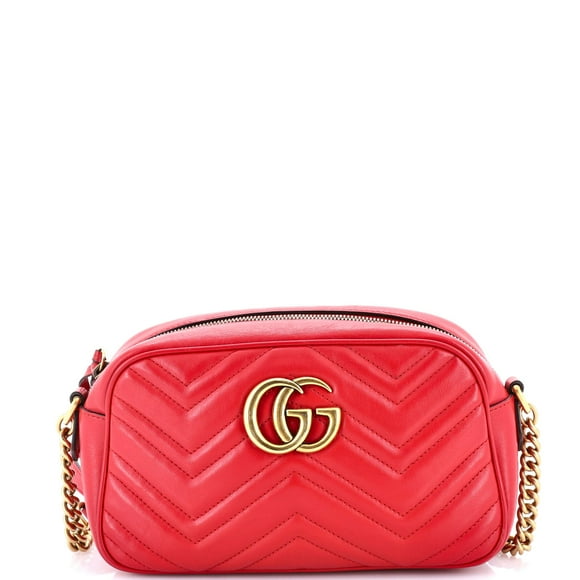 Pre-Owned GG Marmont Shoulder Bag Matelasse Leather Small By Rebag