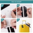 thumbnail image 3 of Etiquetas para equipaje de 2 piezas, etiquetas para equipaje de aleación de aluminio con cuerdas de acero inoxidable, etiquetas para maletas de aluminio con tarjeta de identificación, 3 of 5