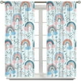 thumbnail image 3 of Rainbow Curtains for Kids Girls Cloud Rainbow Pink Sky Background Print Pattern Blackout Window Drapes for Bedroom Living Room Kitchen Cafe Decor （W42xL84 Inch） x2 Panels, 3 of 6