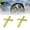 Golden, variant on 2-Pack 3D Metal Cross Car Emblem Decals, 2.5×1.8 Inch Self-Adhesive Christian Jesus Stickers, Universal Scratch-Cover Auto Accessories for Trucks, SUVs & Vehicles
