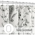 thumbnail image 6 of Vintage Floral Shower Curtain, Sage Green Retro Botanical Shower Curtain Set, Cute Fun Boho Plant Herbs Flower Butterfly Aesthetic Shower Curtain for Cottagecore Bathroom 84x84 Beige, 6 of 6