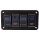 thumbnail image 4 of Panel De Interruptor Basculante De 4 Bandas, DC12V-24V, Retroiluminación Azul Precableada, Fácil Instalación, Panel De Interruptor De Palanca De Encendido Y Apagado, 5 Pines, 4 of 7