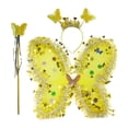 thumbnail image 4 of Disfraz de mariposa para niñas, accesorio creativo para baile, cumpleaños. amarillo, 4 of 7