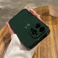 thumbnail image 3 of Funda de piel de cordero de lujo con revestimiento para iPhone 16, 15, 14, 13, 12, 11 Pro Max, personalizada, con iniciales y nombre, 16, 15 Pro, 3 of 5
