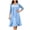 Light Blue, variant on Women's Two Piece Set Crew Neck Sleeveless Chiffon Midi Dress with Cardigan Flowy Wrinkle Resistant Formal Wedding Guest Dress Olive Green S