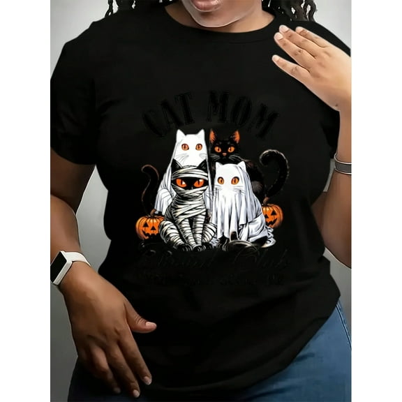 Cat Mom Social Club You Can't Scare Me, Halloween Cat Shirt, Halloween Shirt, Funny Halloween Cat Mom Shirt, Trick Or Treat, Cat Lover Gift