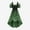 Green, variant on GaThRRgYP Women's Dark Gothic Party Dress,Women Plus Size Cold Shoulder Sleeve Lace Up Halloween Dress Long Dress Wine S