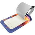 thumbnail image 2 of Square 2Pack PU Leather Colorful Jellyfish Cruise Luggage Tag with Privacy Cover and Name ID Tag for Travel Handbags Backpacks Luggage Tags, 2 of 6