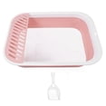 thumbnail image 2 of Cat Litter Tray, Professional Open Cat Litter Box Collapsible Easy To Clean Open Air Kitty Litter Pan  With Baffle Scoop For Bedroom Indoor, 2 of 8