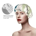 thumbnail image 4 of Balery Childish Dinosaur Shower Caps, Double Layer Waterproof Shower Cap, Double Layers Reusable Shower Cap With Soft Comfortable For Long Thick Hair Soft Bath Shower Hair Caps, 4 of 9