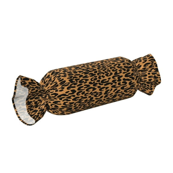 Candy Throw Pillow Travel Cervical Pillow Cylindrical Neck Body Cushion With Insert For Bed Couch Home Decor 9.8x24.4in Leopard Print