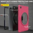 thumbnail image 2 of Dteck Case for Samsung Galaxy Tab A7 10.4" SM-T500 T505 (2020 Released),Shockproof Three-Layer Heavy Duty Protector Rubber Hard Back Kickstand Hand Strap Cover 10.4-inch,Rose, 2 of 8