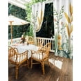 thumbnail image 5 of nqOlkjepod Outdoor Curtains for Patio Waterproof, Yellow Green Botanical Outdoor Privacy Panels Grommet, Rustic Watercolor Leaves Blackout Outside Curtains for Porch/Cabana/Pergola 54"x84", 2 Panels, 5 of 8