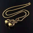 thumbnail image 3 of HOOUN Men's Gold 3D Boxing Gloves Pendant Necklace Chain Punk Hip Hop Biker Jewelry, 3 of 4