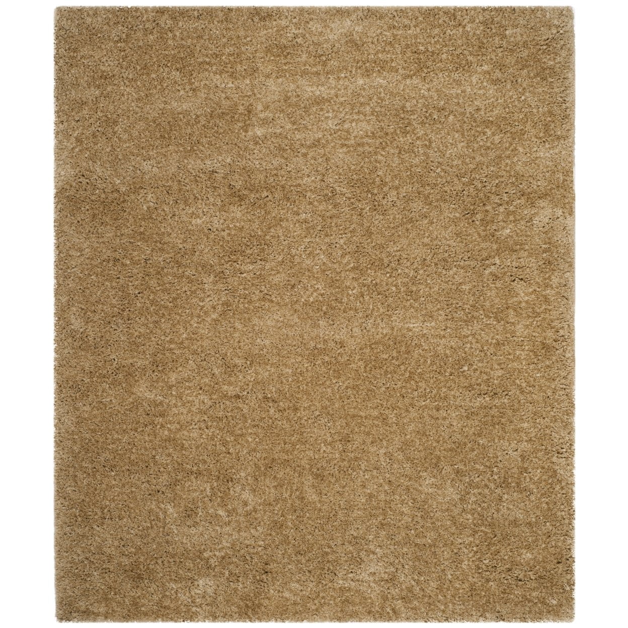 SAFAVIEH Express Juan Solid Plush Polyester Shag Area Rug, Beige, 5' x 8'