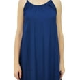 thumbnail image 2 of Bimba Women Rayon Night Gown Blue Full Length Long Maxi Spaghetti Strap Sleep Dress-26, 2 of 7