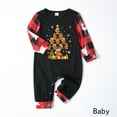 thumbnail image 5 of Jenny Matching Family Christmas Pajamas, Gingerbread Christmas Tree Print, Two-piece Set, Festive Red Plaid Holiday Sleepwear, 5 of 7