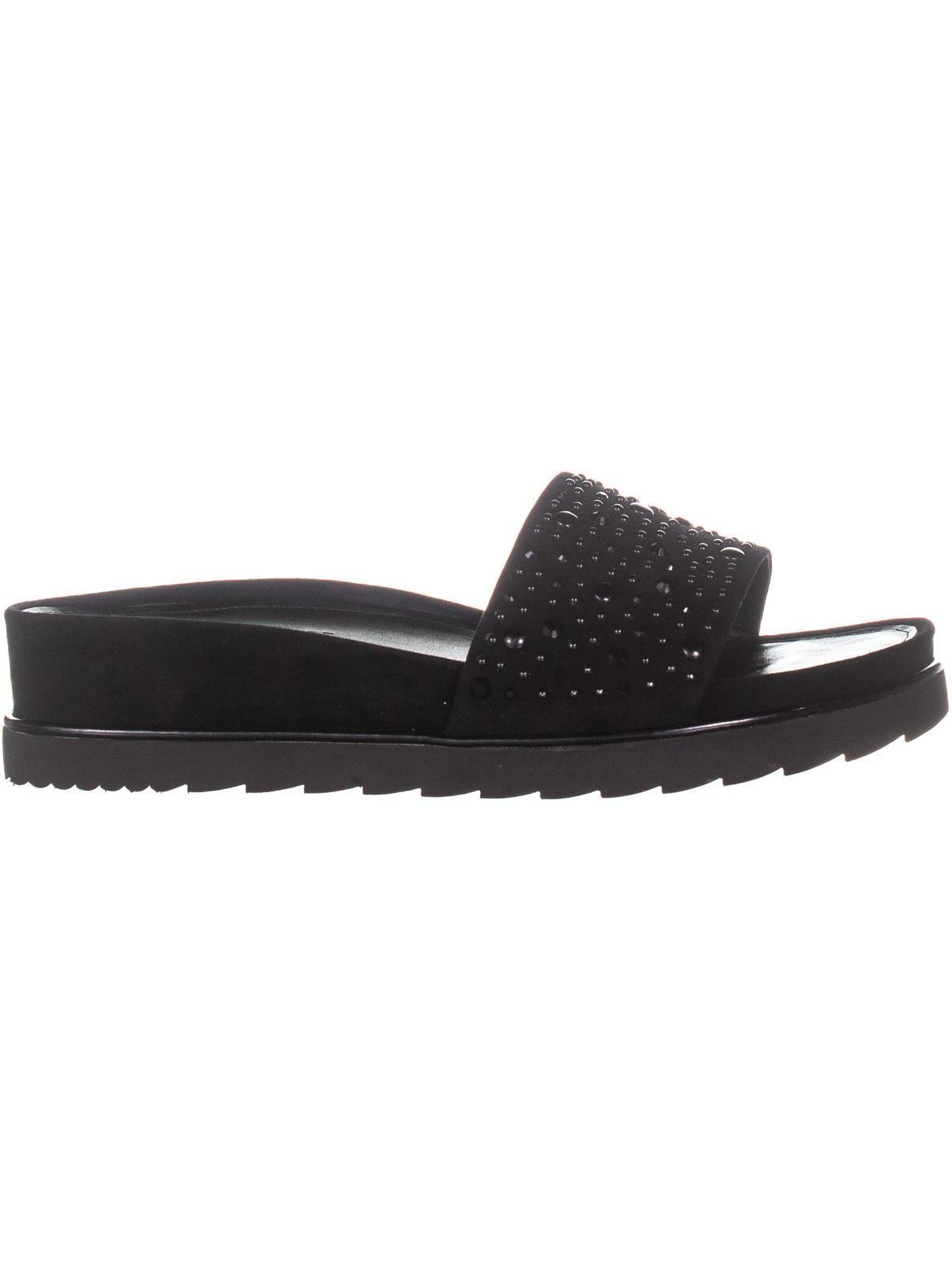 donald pliner black slides