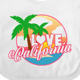 thumbnail image 4 of Inktastic I Love California with Ocean and Palm Trees Boys or Girls Baby Bib, 4 of 4