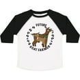 thumbnail image 3 of Inktastic Future Goat Farmer with Cute Goats and Hoof Prints Boys or Girls Toddler T-Shirt, 3 of 5
