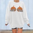 thumbnail image 2 of Sweatshirt pour Femmes, Pull Squelette Citrouille Mains Seins pour Halloween, 2 of 5