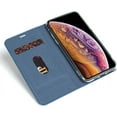 thumbnail image 4 of Genuine Leather Case Slim Folio Book Cover with Credit Card Slots,Kickstand Feature Stand Holder,Magnetic Closure [TPU Shockproof Interior Protective Case] for Apple iPhone X,Blue, 4 of 7