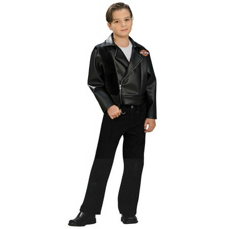 Black Harley Davidson Jacket Child Costume - Large