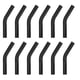 thumbnail image 1 of Uxcell 12Pcs Puntas de paja de silicona, Punta de codo de paja de silicona, Cubiertas de paja de metal reutilizables suaves que se adaptan a pajitas de acero inoxidable de 8mm/0.31" OD, Negro, 1 of 7