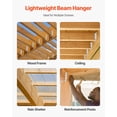 thumbnail image 6 of Face-Mount Joist Hanger, 1.57x1.50x7.83 in (40x38x199 mm), 50 Pcs, Heavy Duty, Weather-Resistant, Easy Installation for Roof, Deck, and Floor Support, 6 of 11