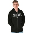 thumbnail image 5 of Real Men Love Jesus Christian Zip Hoodie Sweatshirt Men Brisco Brands X, 5 of 6