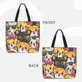 thumbnail image 3 of Naloa Cute Cat Cartoon Tote Bag for Women, Foldable Tote Bag With Zipper, Large Shoulder Bag, Top Handle Handbag for Travel, Work, Shopping, 3 of 9