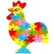 thumbnail image 1 of Rompecabezas de madera colorido, rompecabezas del alfabeto Lianshi, rompecabezas de 26 letras en inglés, juguetes para niños, rompecabezas de gallo., 1 of 1
