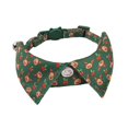 thumbnail image 3 of Pajarita navideña para gato, Collar navideño para gato, collares navideños con colgante, suministros cómodos para mascotas para niños y niñas, gatitos Alce verde, 3 of 8