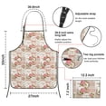 thumbnail image 3 of Pioneer Flower Floral Print Pattern Cotton Linen Apron with Pockets, Waterproof Adjustable, 33x27 Inch for Kitchen, Gardening, BBQ, Salon, 3 of 6
