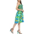thumbnail image 2 of HAPPY BAY Women's Summer Boho Beach Backless Smocked Mini Swing Dress Tube Top Strapless Dresses for Women One Size Teal, Island, 2 of 3