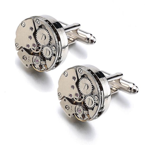 Reloj Movimiento Gemelos Mangas Clavos Exterior Camisas de hombre