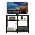 thumbnail image 3 of Furinno Romain Turn-N-Tube TV Stand for TV up to 40 inch, Espresso/Black, 3 of 7