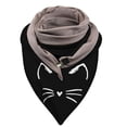 thumbnail image 2 of PVCS Universal Autumn Winter Warm Windproof Cat Prints Double-Layer Buckle Scarf, 2 of 2
