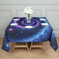 thumbnail image 3 of Blue Purple Tie Dye Mandala Pattern Square Tablecloth,Waterproof Square Table Cover,Wipeable Spillproof Washable Table Cover for Home Kitchen Party Decor 42"X42"(107x107cm), 3 of 6