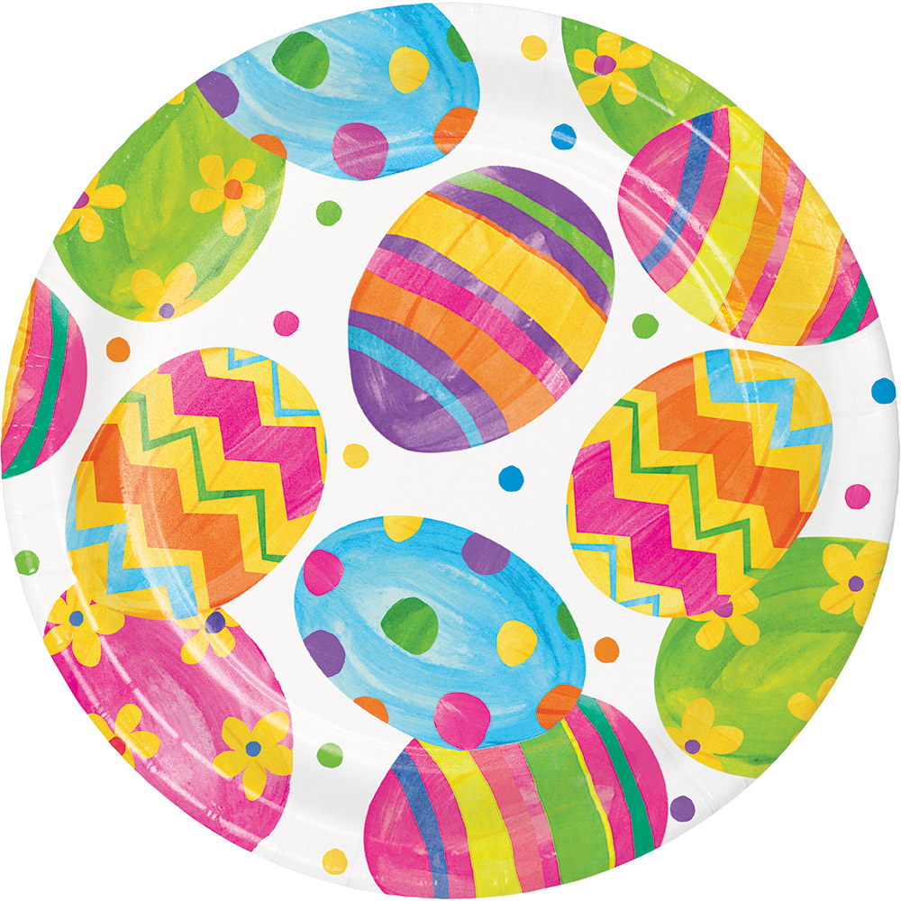 Easter Egg Toss 8 Ct 9" Dinner Lunch Paper Plates